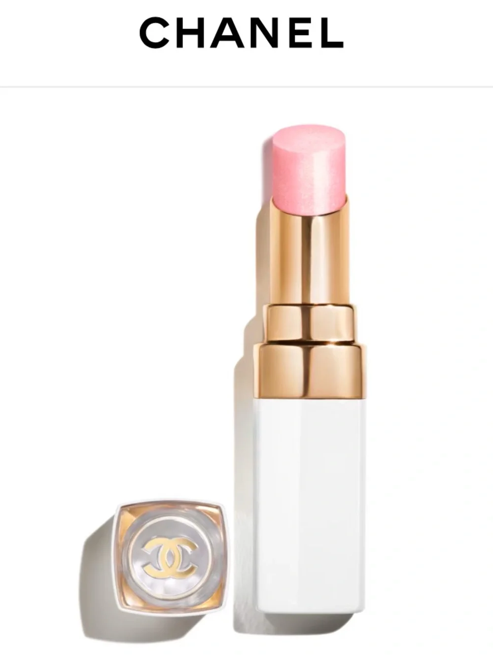 CHANEL Rouge Coco Baume Shine Chanel Tinted Lip Balm Color Sparkling Pink 772